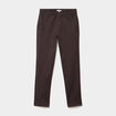 Pantalon chino droit stretch marron fonc&eacute; homme
