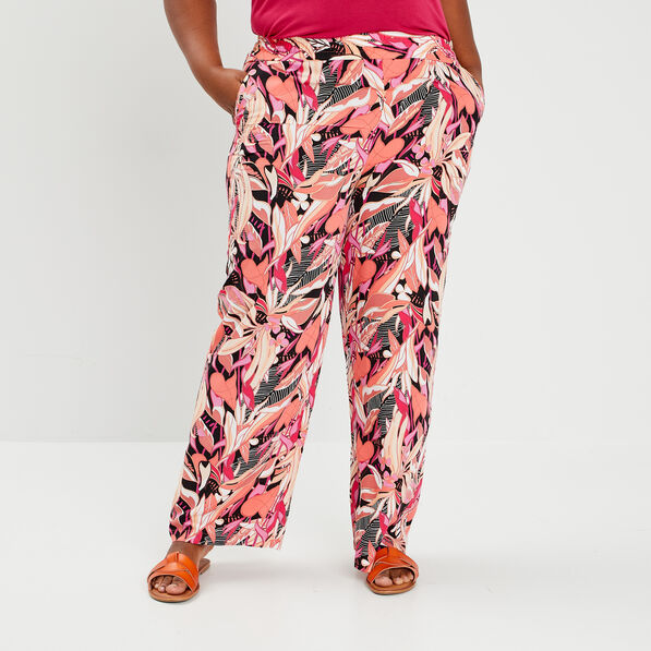 pantalon large taille smockee noir femmegt Pantalon large taille smockée noir femme grande taille