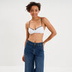 Soutien-gorge triangle padd&eacute; blanc femme