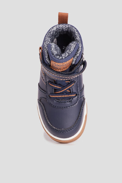 Baskets montantes Creeks bleu bébé garçon