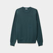 Pull col rond manches longues vert canard homme