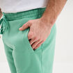 Short jogging molleton droit vert menthe homme