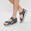 Sandales &agrave; scratchs bleu marine homme