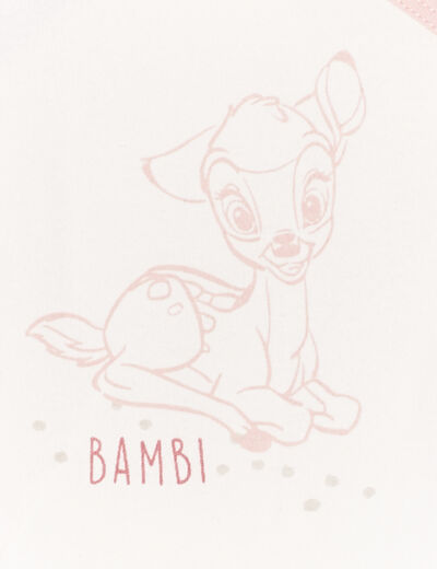 Ensemble 3 pièces coton Bambi rose bébé fille