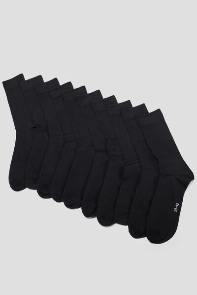 Lot 10 paires de chaussettes noir homme