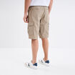 Bermuda cargo droit coton majoritaire taupe homme
