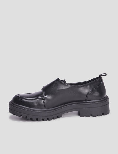 Derbies crantées avec boucle Liberto noir femme