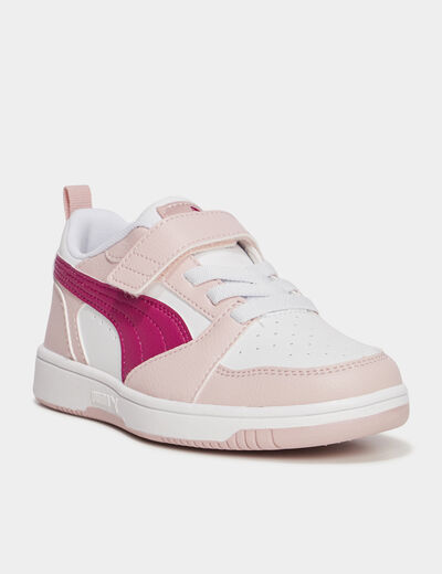 Tennis basses à lacets Puma rose fushia fille