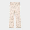 Pantalon flare stretch 5 poches beige fille