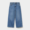 Jean large taille ajustable coton denim stone fille