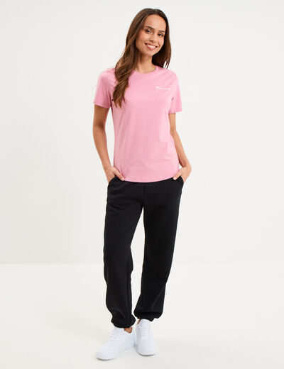 T-shirt manches courtes coton Champion rose femme