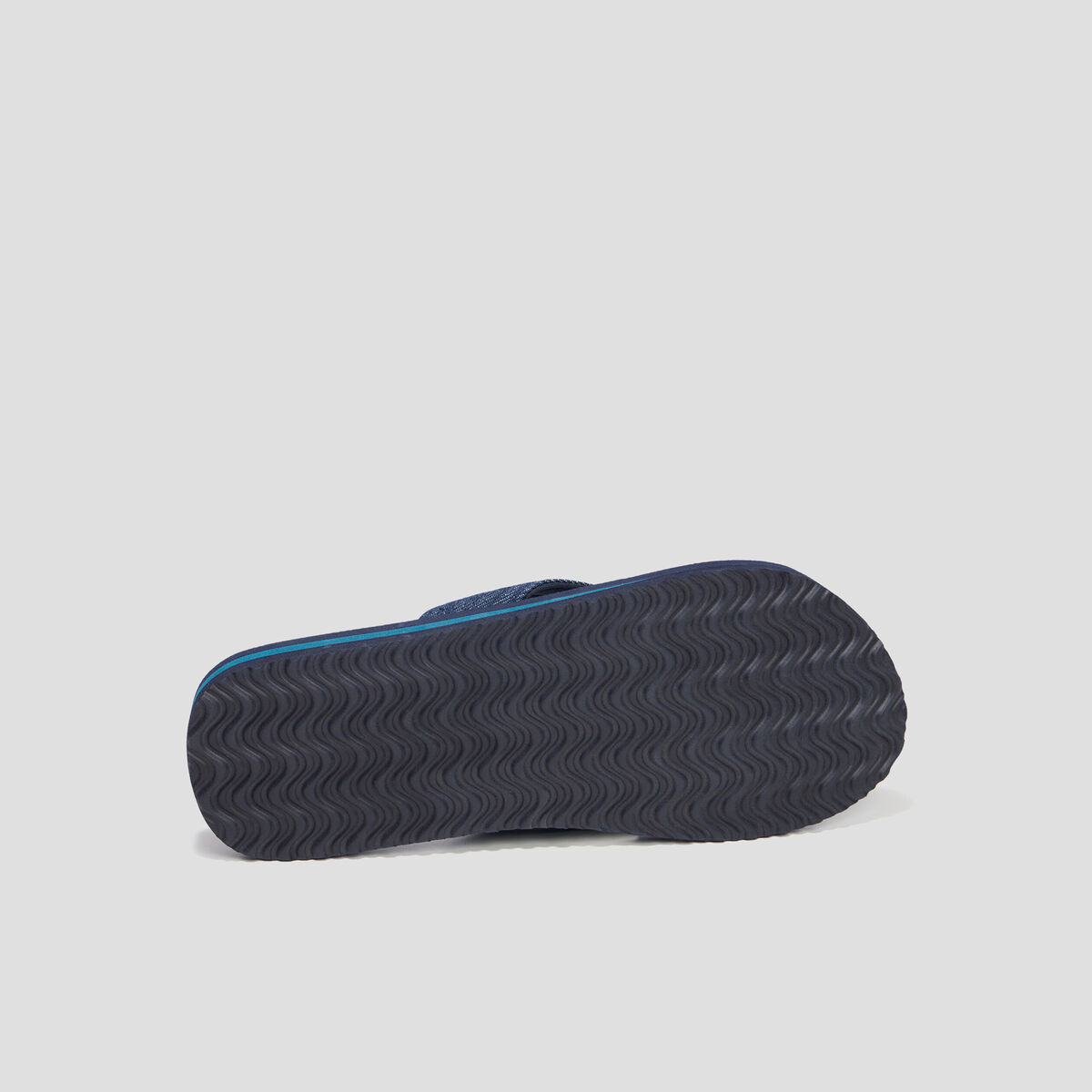 Tongs brides en jean bleu homme