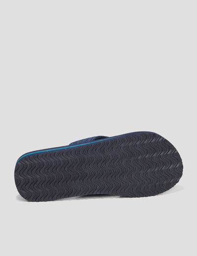 Tongs brides en jean bleu homme