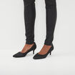 Escarpins &agrave; talons paillet&eacute;s noir femme