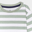 T-shirt col rond manches longues coton vert kaki bébé garçon