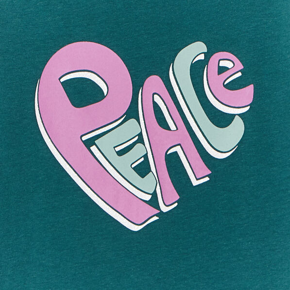 T-shirt col rond manches longues coton vert foncé fille