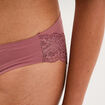 Culotte invisible &agrave; dentelle vieux rose femme