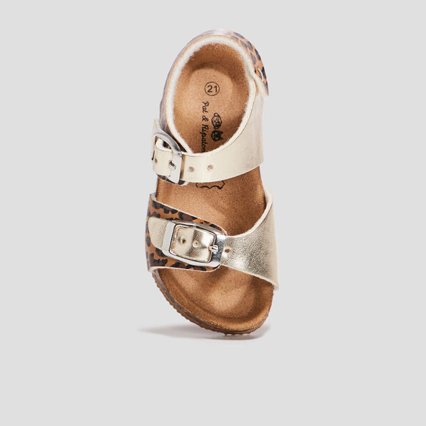 Sandales jaune or bébé fille