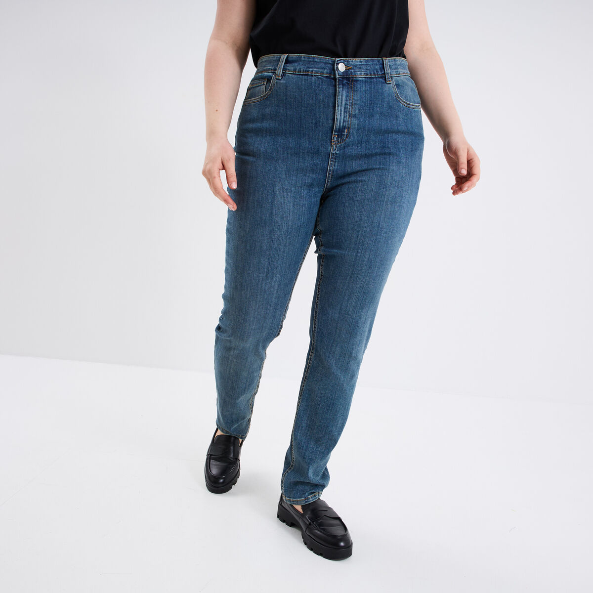 Jean skinny TOM TAILOR Femme Stretch Denim Pantalon Taille Moyenne ALEXA NEUF