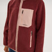 Veste zipp&eacute;e effet sherpa 3 poches vieux rose femme