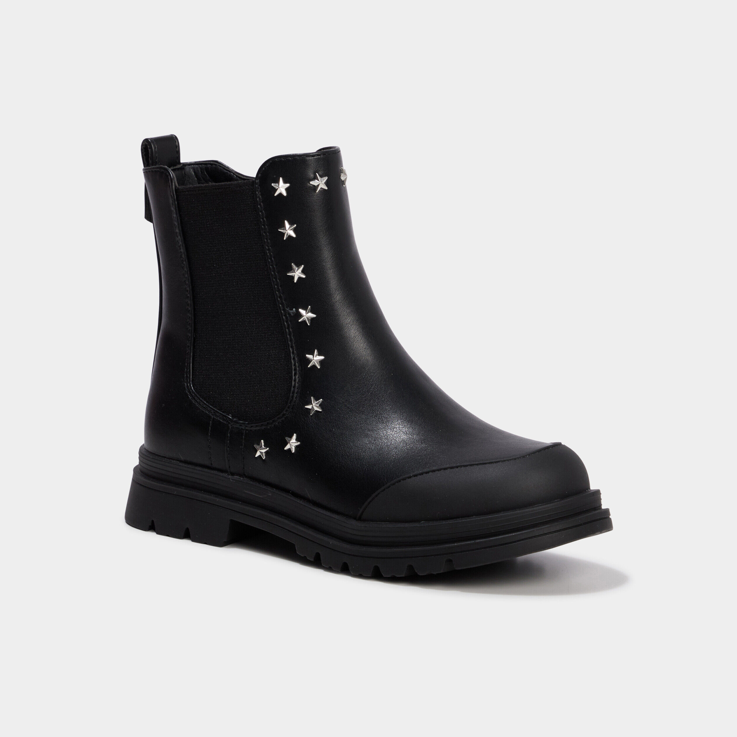 Boots avec clous à fermeture zippée noir fille LIBERTO