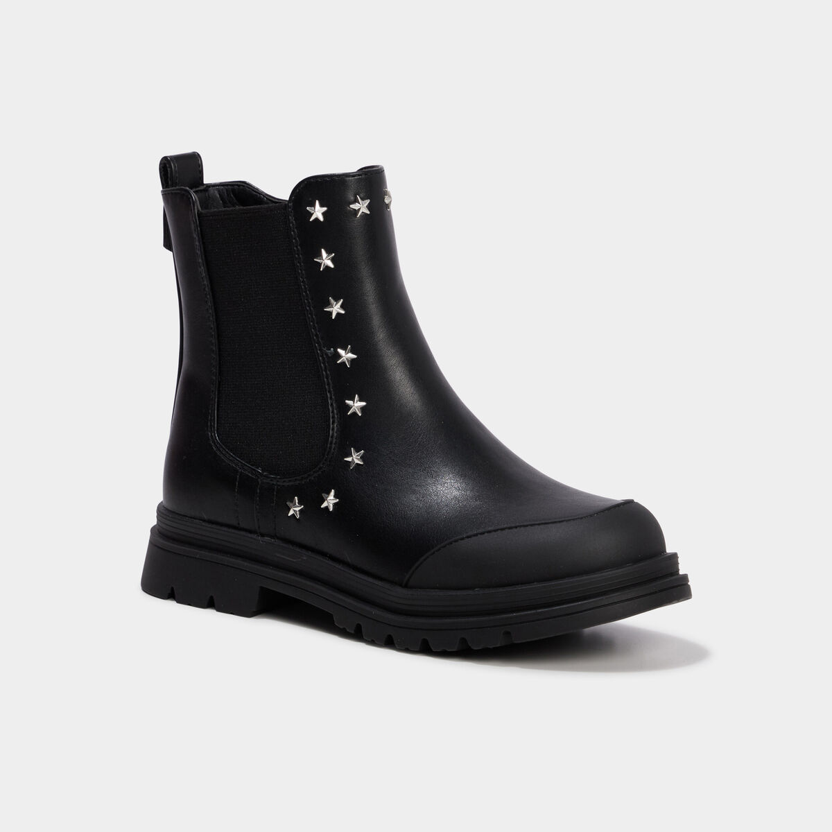 Boots avec clous &agrave; fermeture zipp&eacute;e noir fille