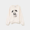 Sweat col rond manches longues creme fille