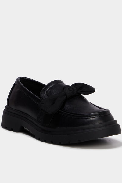 Mocassins avec noeuds noir fille