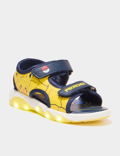 Sandales semelles lumineuses Pok&eacute;mon jaune gar&ccedil;on