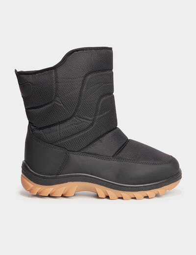Bottes de neige fourrées noir homme