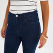 Jeans skinny taille haute cropped denim brut femme