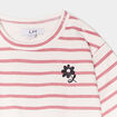Sweat manches longues détails pailletés vieux rose bébé fille