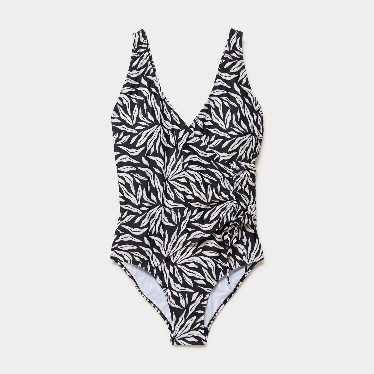 Maillot de bain une pi&egrave;ce cache coeur noir femme grande taille