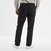 Pantalon chino droit lin mélangé noir homme