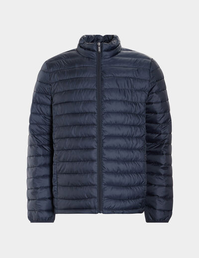 Doudoune droite l&eacute;g&egrave;re d&eacute;perlante bleu marine homme