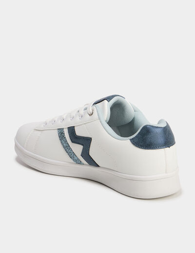 Tennis à lacets détails pailletés Creeks bleu marine femme