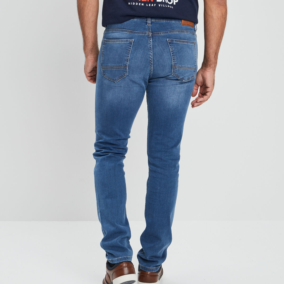 Jean stretch coupe slim denim double stone homme