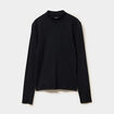 T-shirt ajust&eacute; col montant noir femme