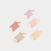 Lot 5 paires socquettes bord festonné multicolore fille
