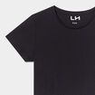 T-shirt manches courtes en coton noir fille