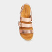 Sandales en cuir Kickers Alana rose fille