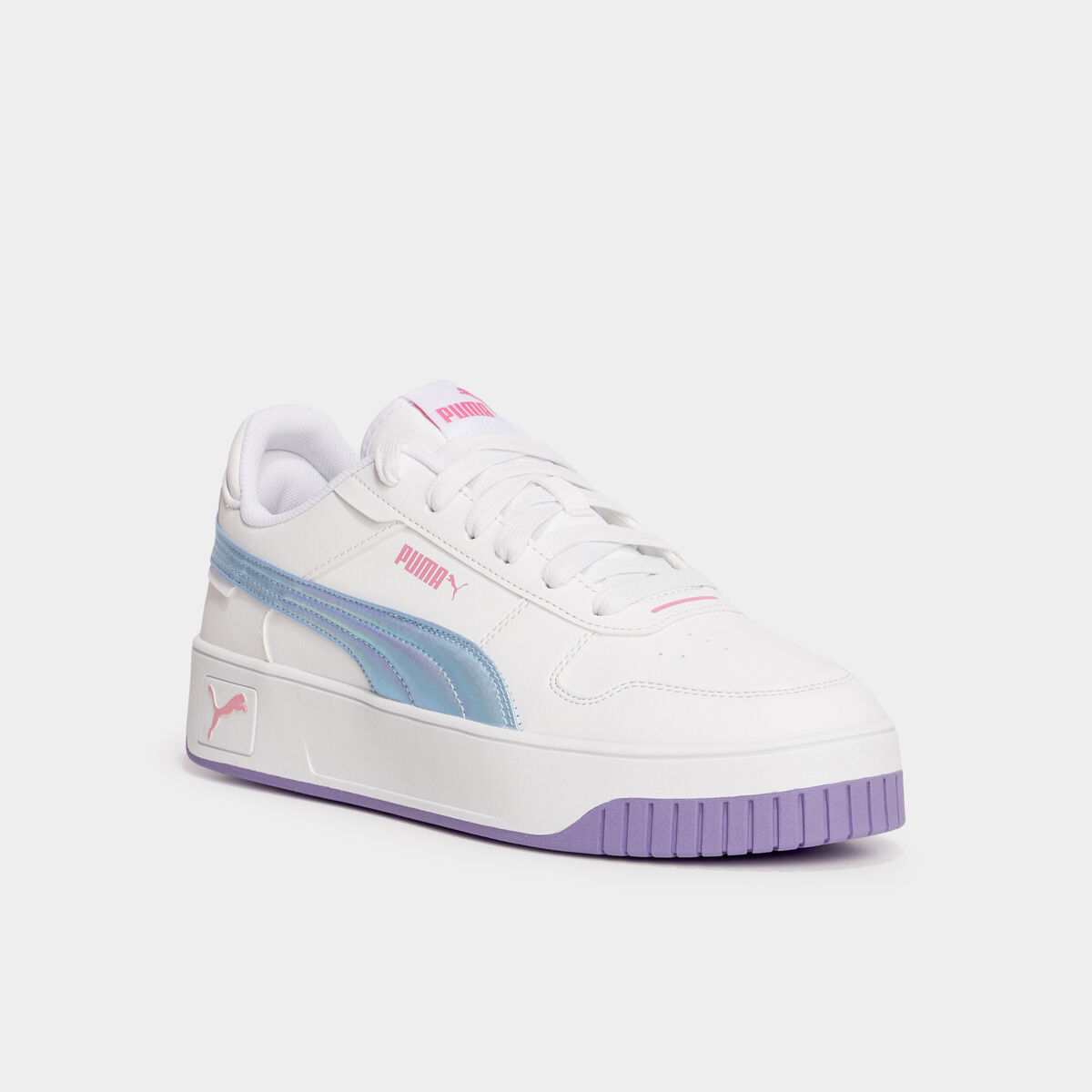 Tennis basses lacets Puma Carina Street mauve fille