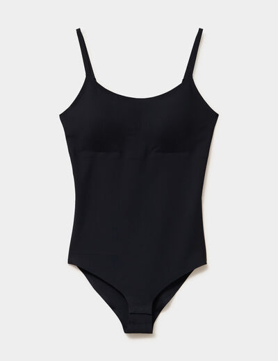 Body padd&eacute; bretelles fines noir femme