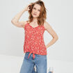Blouse bretelles fines orange femme