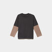 T-shirt manches longues coton Naruto noir gar&ccedil;on