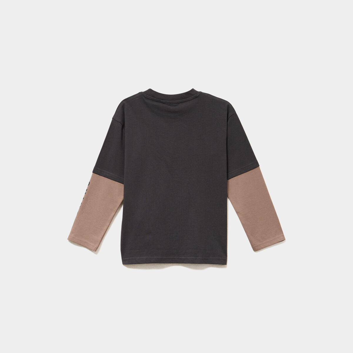 T-shirt manches longues coton Naruto noir gar&ccedil;on