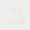 T-shirt col montant coton blanc bébé fille