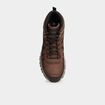 Baskets montantes à lacets marron cognac homme