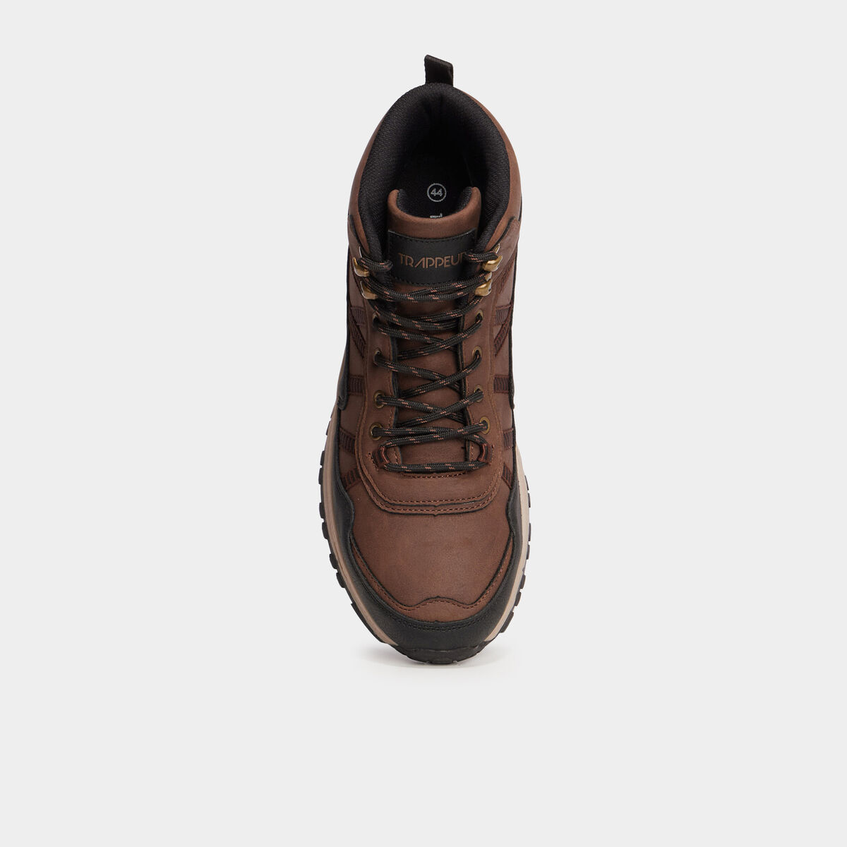 Baskets montantes à lacets marron cognac homme