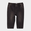 Jeans jogger bas &eacute;lastiqu&eacute; coton denim noir b&eacute;b&eacute; gar&ccedil;on